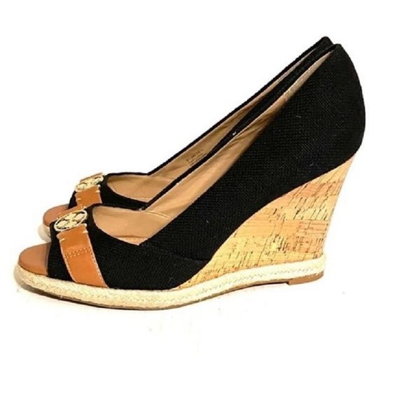 LIKE NEW Arturo Chiang Ralin Peep Toe Cork Wedge Shoes (Sz. 8M/38) $129 - Picture 15 of 16